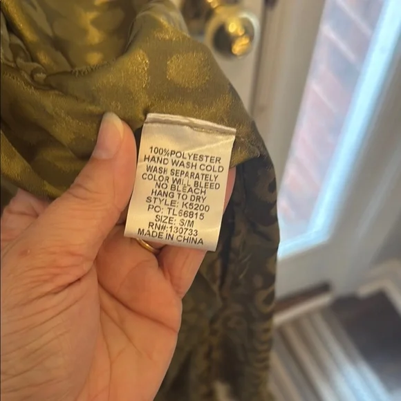 Umgee Olive Green Animal Print Kimono - Picture 6 of 7